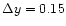 $\Delta y =0.15$
