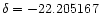 $\delta=-22.205167$