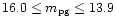 $16.0\leq m_{\rm pg} \leq 13.9$