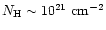 $N_{\rm H}\sim
10^{21}\rm\ cm^{-2}$