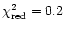 $\chi^2_{\rm red}=0.2$