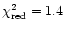 $\chi^2_{\rm red}=1.4$