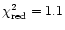 $\chi^2_{\rm red}=1.1$