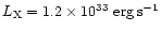 $L_{\rm X}=1.2\times 10^{33}\rm\ erg \, s^{-1}$