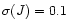 $\sigma(J)=0.1$