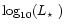 $\log_{10}(\mbox{$L_\star$ })$