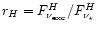 $r_{H} = F_{\nu_{\rm exc}}^H
/F_{\nu_{\star}}^{H}$