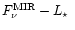 $F_\nu^\mathrm{MIR} - \mbox{$L_\star$ }$