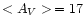 $< A_V > \, = 17$