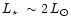 $\mbox{$L_\star$ }\sim 2\,L_\odot$