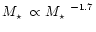 $\mbox{$M_\star$ }\propto \mbox{$M_\star$ }^{-1.7}$