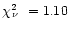 $\mbox{$\chi^2\!\!_\nu$ }= 1.10$