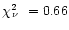 $\mbox{$\chi^2\!\!_\nu$ }= 0.66$