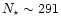 $N_\star \sim 291$