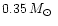 $0.35\,\mbox{$M_\odot$ }$