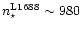 $n_\star^\mathrm{L1688} \sim 980$