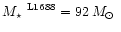 $\mbox{$M_\star$ }^\mathrm{L1688}= 92\,\mbox{$M_\odot$ }$