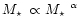 $\mbox{$M_\star$ }\propto \mbox{$M_\star$ }^{\alpha}$