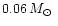$0.06\,\mbox{$M_\odot$ }$