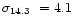 $\mbox{$\sigma_{14.3}$ }= 4.1$