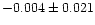 $-0.004\pm0.021$