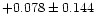 $+0.078 \pm 0.144$