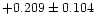 $+0.209 \pm 0.104$