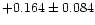 $+0.164 \pm 0.084$