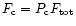 $F_{\rm {c}}=P_{\rm {c}}F_{\rm {tot}}$