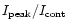 $I_{\rm {peak}}/I_{\rm {cont}}$