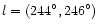 $l=(244^\circ,246^\circ)$