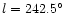$l=242.5^\circ $