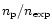 $n_{\rm p}/n_{\rm exp}$