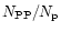 $N_{\rm PP}/N_{\rm p}$