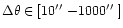 $\Delta \theta \in
[10\hbox{$^{\prime\prime}$ }{-}1000\hbox{$^{\prime\prime}$ }]$