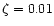 $\zeta =0.01$