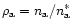 $\rho_{\rm a} = n_{\rm a}/n_{\rm a}^{*}$