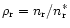 $\rho_{\rm r}=n_{\rm r}/n_{\rm r}^{*}$