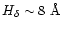 $H_\delta \sim 8~\rm\AA$