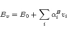 \begin{displaymath}B_v = B_0 + \sum_i \alpha^B_i v_i
\end{displaymath}