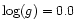$\log (g)=0.0$