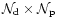 $\mathcal{ N}_{\rm d} \times
\mathcal{ N}_{\rm p}$