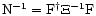 $\rm {N}^{-1}={F}^\dagger{\Xi}^{-1}{F}$