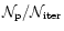 $\mathcal{N}_{\rm p}/\mathcal{N}_{\rm iter}$