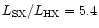 $L_{\rm SX}/L_{\rm HX}=5.4$