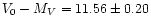 $V_{0}-M_{V} = 11.56\pm0.20$