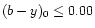 $(b-y)_{0} \leq 0.00$