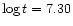 $\log t = 7.30$