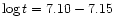 $\log t=7.10-7.15$