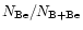 $N_{\rm Be}/N_{{\rm B + Be}}$